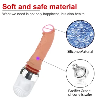 Realist Telescopic Dildo Vibrator Pentru Femeie Încălzire Anal Plug G spot Penis Vibtrator Intim Bunuri Adulti Jucarii Sexuale Pentru Femei