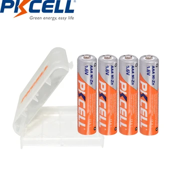 4BUC PKCELL 900mWh 1.6 v NIZN baterie AAA baterii reîncărcabile AAA NI-ZN și 1buc AAA AA cutie baterii pentru Lanterna Masina RC