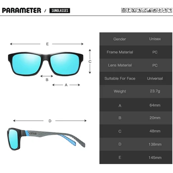 DUBERY Epocă ochelari de Soare Polarizati pentru Bărbați Ochelari de Soare Pentru Barbati UV400 Nuante Spuare Negru Vara Oculos Masculin 8 Culori Model