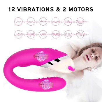 APHRODISIA 12 Viteze Impermeabil Jucarii Sexuale pentru Cupluri, Silicon G Spot Vibe Vibrator, USB Reîncărcabilă Produse pentru Sex Adult Jucarii Sexuale