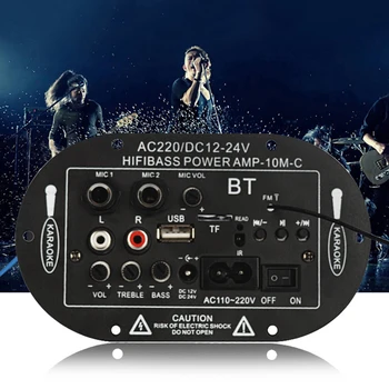 Noi 220V Mașină Bluetooth 2.1 Hi-Fi Bass Power AMP Mini Auto Amplificator Auto Stereo Radio Audio Amplificator Digital USB TF de la Distanță