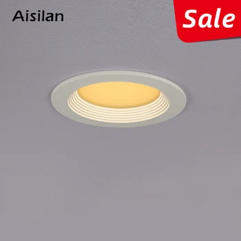Aisilan LED Downlight Alb/Aur Rotund Încastrat Lampă Interioară la fața Locului de iluminat pentru Dormitor, Bucatarie