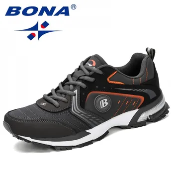 BONA Pantofi sport Bărbați de Modă în aer liber Lumina Respirabil Adidași Om Dantelă-Up de Mers pe jos de Sport Pantofi de Jogging Om Comod
