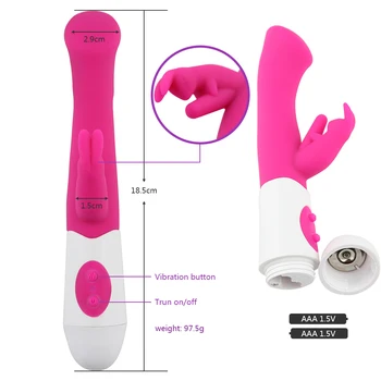 Dual-Acțiune Rabbit Vibrator Clitoridian G-Spot Masaj Vibrator Vibrator Vagin Șoc Jucarii Sexuale Pentru Femeile De Sex Feminin Masturbator