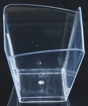 Promovarea Furnizori, Plastic de unica folosinta Tacamuri, 55*58mm/100ml Clar Wave Desert Cup, 10/Pachet