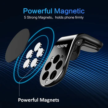 FLOVEME Mini în Formă de L Magnetic Masina cu Suport pentru Telefon Magnect Aerisire Montare Suport Pentru Telefon În Mașină Pentru Huawei P40 P30 Pro Mate 30 20
