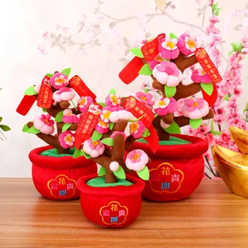 Anul Nou Chinezesc Decoratiuni Avere Copac Copac Portocaliu Plum Blossom De Anul Nou De Anul Nou De Bunuri Scena De An Nou Aranjament