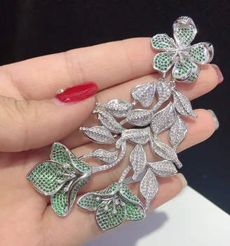 Flori de lux AAA inlay Cubic Zirconia de Cristal Stras Pandantiv de Argint Accesorii DIY Pearl Colier cu Margele Face Constatări