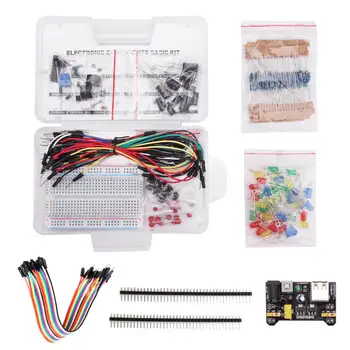 Componente electronice de Bază Starter Kit cu Breadboard Cablu Rezistor, Condensator, LED, Potențiometru pentru Arduino