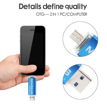 Noul Usb 3.0 Miniseas OTG flash drive USB pentru SmartPhone/Tableta/PC 8GB 16GB 32GB 64GB 128GB Pendrive de Mare viteză pen drive sac