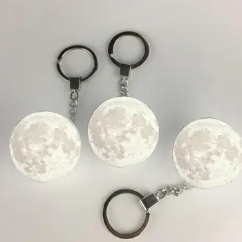 2 buc Portabil Lumina Lunii Imprimare 3D Breloc cu LED Lampa de Noapte Rucsac Decor Cadouri Creative Geanta Rucsac Decor Lumina de Noapte