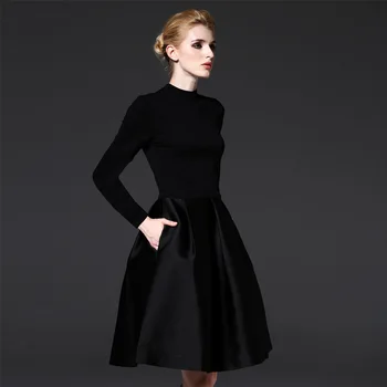 Femei Rochie Toamna Anului 2020 Noi Femeile De Moda Clasic Hepburn Stil Wild Little Black Dress Subțire Părți De Vorbire Rochie