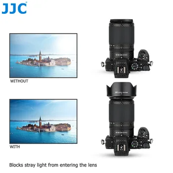 JJC Reversibile Lens Hood Umbra pentru Nikon NIKKOR Z DX 50-250mm f/4.5-6.3 VR la Nikon Z50 Înlocuiește Nikon HB-90A Lens Hood