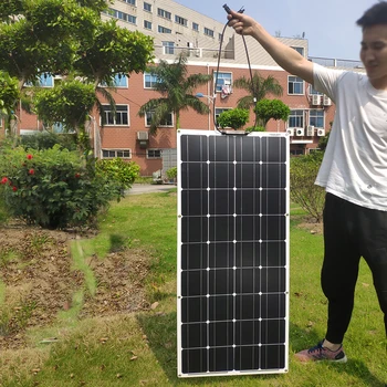Dokio 18V 100W Flexibil de Panouri Solare din China rezistent la apa Panouri Solare 12V Incarcator Solar Mobil Seturi Pentru Casa/Masina/Camping/Barca panou