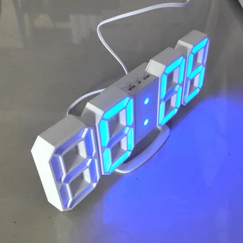 3D LED-uri de Mare Ceas de Perete Digital Data Celsius Veioza de Afișare Tabelul de Ceasuri pentru Desktop Ceas cu Alarmă Pentru Acasa, Camera de zi