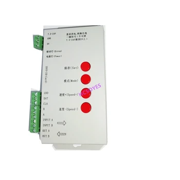 T1000S Card SD APA102 WS2801 WS2811 WS2812B LPD6803 DMX512 LPD8806 CONDUS 2048 Pixeli Controller DC5~24V T-1000 Controler RGB