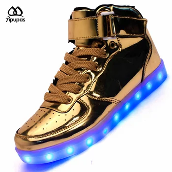 RayZing High-top Condus de Pantofi Pentru Adulți Noul sosit Barbati Casual Luminoasă cu LED-uri Pantofi Unisex USB de Încărcare Lumina cuplu Stralucitoare Pantofi