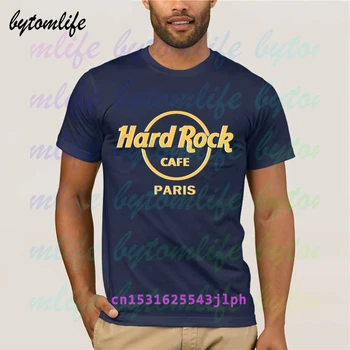 Hard Rock Cafe Paris Tricou De Vara Imprimare Tricou Negru Haine Populare Tricou Bumbac Tricouri Uimitoare Maneci Scurte Unic Barbati Topuri