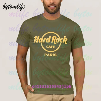 Hard Rock Cafe Paris Tricou De Vara Imprimare Tricou Negru Haine Populare Tricou Bumbac Tricouri Uimitoare Maneci Scurte Unic Barbati Topuri