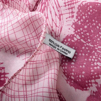 [BYSIFA] Winter Plaid Floral Mătase Eșarfă Șal Cape pentru Femei de Brand de Moda de Satin Roz Pătrat Mare Eșarfe Împachetări Foulard 130*130cm