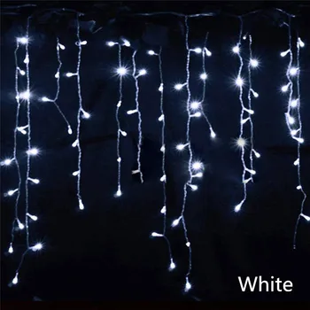LED Perdea de Lumini Șir, 220V, 5m, 96LED, de Craciun, Xmas Party, Grădină, Scena, în aer liber Decorative de Lumină
