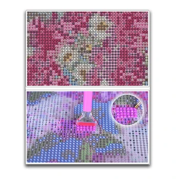 3D DIY Diamant mozaic flori Full Diamant Rotund broderie cusatura Cruce Șapte culori Complet Piața Diamant pictura peisaj