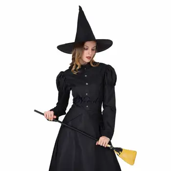 Mama Fiica Costume Negre Vrăjitoare Vrăjitoare Rochie De Rochie De Adult Copii Femei Costum Pentru Petrecerea De Halloween Cosplay Rochii