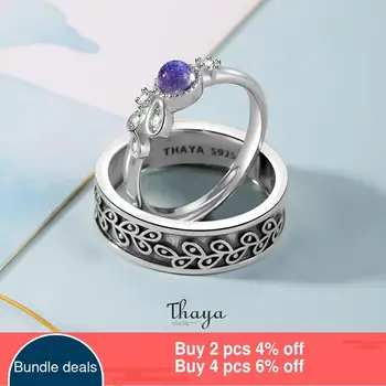 Thaya Design Original Inel de Argint Pentru Femei Argint 925 Moda Provence Inele Rotunde pentru Femei Violet Inel Bijuterii Fine