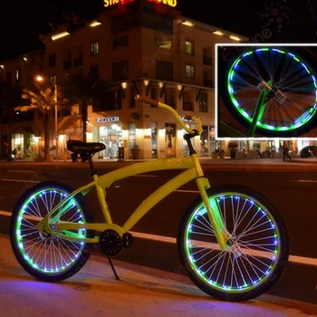 Nou! IP65 Biciclete Lumina LED Roata de Lumină LED-uri Sârmă de Cupru Pentru Biciclete Decor Colorat Pentru Ciclism Impermeabil Noutate de Iluminat