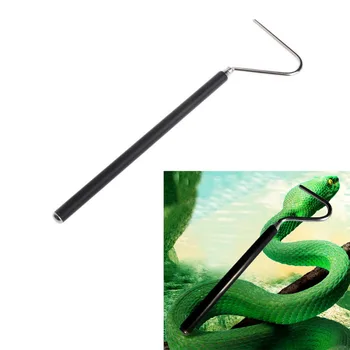 Pliabil Șarpe Catcher Inox Snake Trap Negru Reglabil Mâner Lung Prinderea Instrumente Capcana Tong Șarpe Cârlig