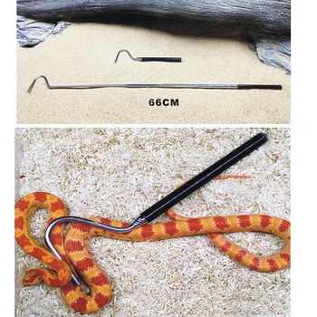 Pliabil Șarpe Catcher Inox Snake Trap Negru Reglabil Mâner Lung Prinderea Instrumente Capcana Tong Șarpe Cârlig