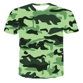 Noul T-shirt de sex masculin de înaltă calitate, de sex masculin tricou de camuflaj în aer liber, sport, maneca scurta, imprimare 3D de sex masculin de moda T-shirt rece T-shirt