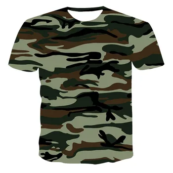 Noul T-shirt de sex masculin de înaltă calitate, de sex masculin tricou de camuflaj în aer liber, sport, maneca scurta, imprimare 3D de sex masculin de moda T-shirt rece T-shirt