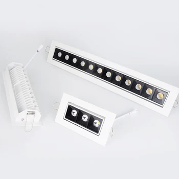 Recessed Square COB Estompat LED Spoturi 10W20W30W CREE LED Tavan Lumini la fața Locului AC110V~240V LED Strip Lumini de Iluminat Interior