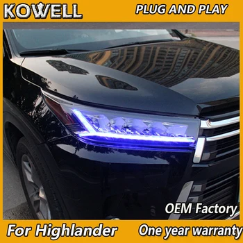 Styling auto pentru Toyota Highlander Faruri 2018 Noi Kluger/highlander TOATE LED Faruri LED DRL Dinamic de semnalizare