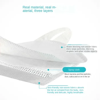 10/30/50/100 Pc-uri de Unică folosință Facs Măști Ureche 3 Straturi de Filtre de Protecție 3D Anti Ceata Respirabil Mască de Praf