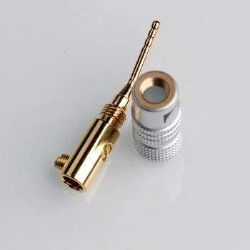 8PCS 2mm Nakamichi Banana Plug Placat cu Aur de Pin Înger Sârmă Vorbitor Șurub de Blocare a Conectorului Muzicale Audio HiFi