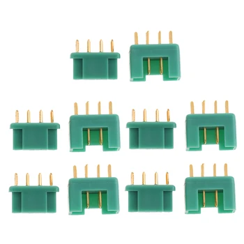 5 Perechi 6 Pin M6 Multiplex MPX Conectori Placate cu Aur Terminal 40AMP Verde