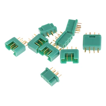 5 Perechi 6 Pin M6 Multiplex MPX Conectori Placate cu Aur Terminal 40AMP Verde