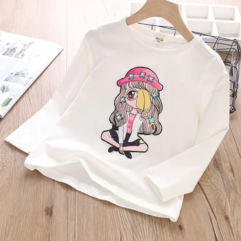 2020 Primăvară de Moda Fete Printesa Fată Drăguță Imprimate T-shirt pentru Copii Mâneci Lungi Tricouri Copil din Bumbac Topuri Pentru Copil Haine