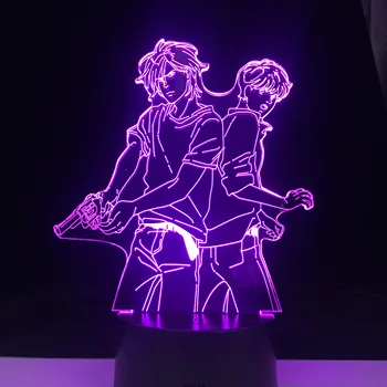 ASH LYNX ȘI EIJI OKUMURA LED 3d ANIME LAMPA de BANANE PEȘTE 3D Led 7 Culori de Lumină Anime-ul Japonez de Control de la Distanță de Bază Lampă de Masă