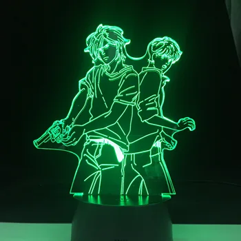 ASH LYNX ȘI EIJI OKUMURA LED 3d ANIME LAMPA de BANANE PEȘTE 3D Led 7 Culori de Lumină Anime-ul Japonez de Control de la Distanță de Bază Lampă de Masă