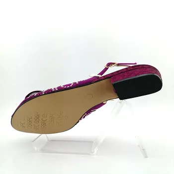 2020 Roz de Moda italiene de design de Pantofi Cu Potrivire Sac de Ambreiaj Fierbinte din Africa Nuntă Mare Cu Sandale cu Toc Înalt și Set de Sac de Petrecere