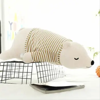 35-110CM Kawaii Dressing Urs Polar Papusa de Plus Moale de Pluș Urs de Dormit Perna Animal de Pluș Jucării de Desene animate pentru Copii Cadouri