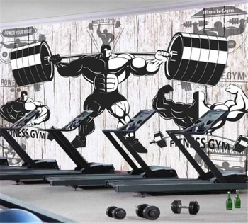 Beibehang Personalizat tapet 3D stereo zid de cărămidă haltere retro nostalgic de sport sala de haltere de imagini de fundal de perete