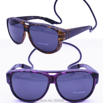 039 pescuit sportiv ochelari de soare cu agățat de silicon cablu de UV400 polarizate anti-alunecare pilot fullim a se potrivi peste purta pe ochelari