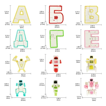 6pcs/Set rusă Scrisoare DIY Deformare Robot de Asamblare Transformarea Puzzle Jucarii Educative pentru Copii Cadouri