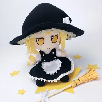 Anime TouHou Proiect Marisa Kirisame Cosplay Drăguț Papusa de Plus Moale Jucării de Desene animate de Ziua de nastere Cadouri de 20cm