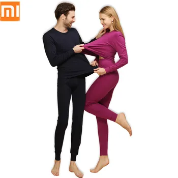 XiaoMi mijia bumbac lenjerie de corp termice-montaj aproape moale, confortabil, respirabil, absorbant de sudoare haine de toamna pantaloni lungi