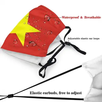 Non-Unică Folosință Pentru Adulți Vietnam Flag Gura Masca De Fata Anti-Ceață Capac Protecție Praf Respirat Mufla